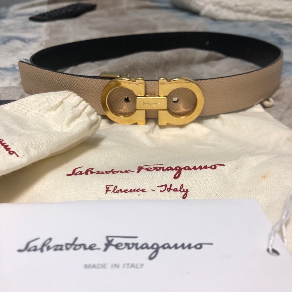 SALVATORE FERRAGAMO GANCINI BELT REVERSIBLE